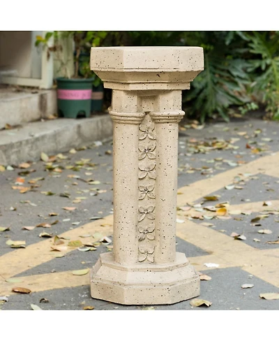 Streamdale Furniture Pedestal Column Plant Stand, 23.25 Inch, Indoor and Outdoor
