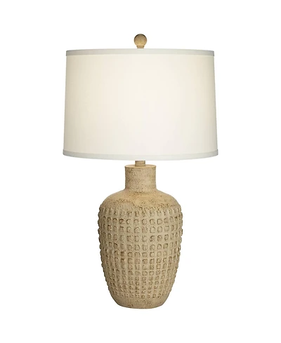 360 Lighting Delon 26 1/2" Tall Jar Farmhouse Rustic Table Lamp Terra Cotta Finish Single Living Room Bedroom