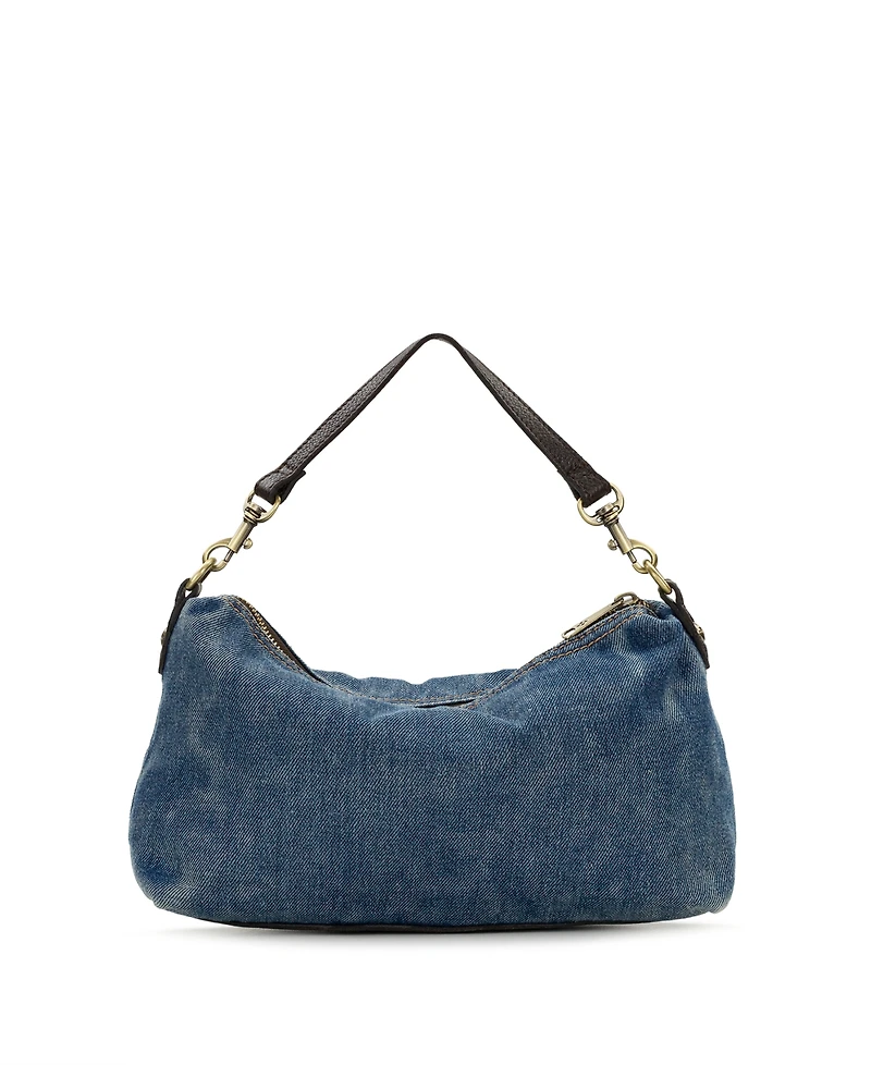 Patricia Nash Kolena Stonewashed Denim Hobo Crossbody Handbag