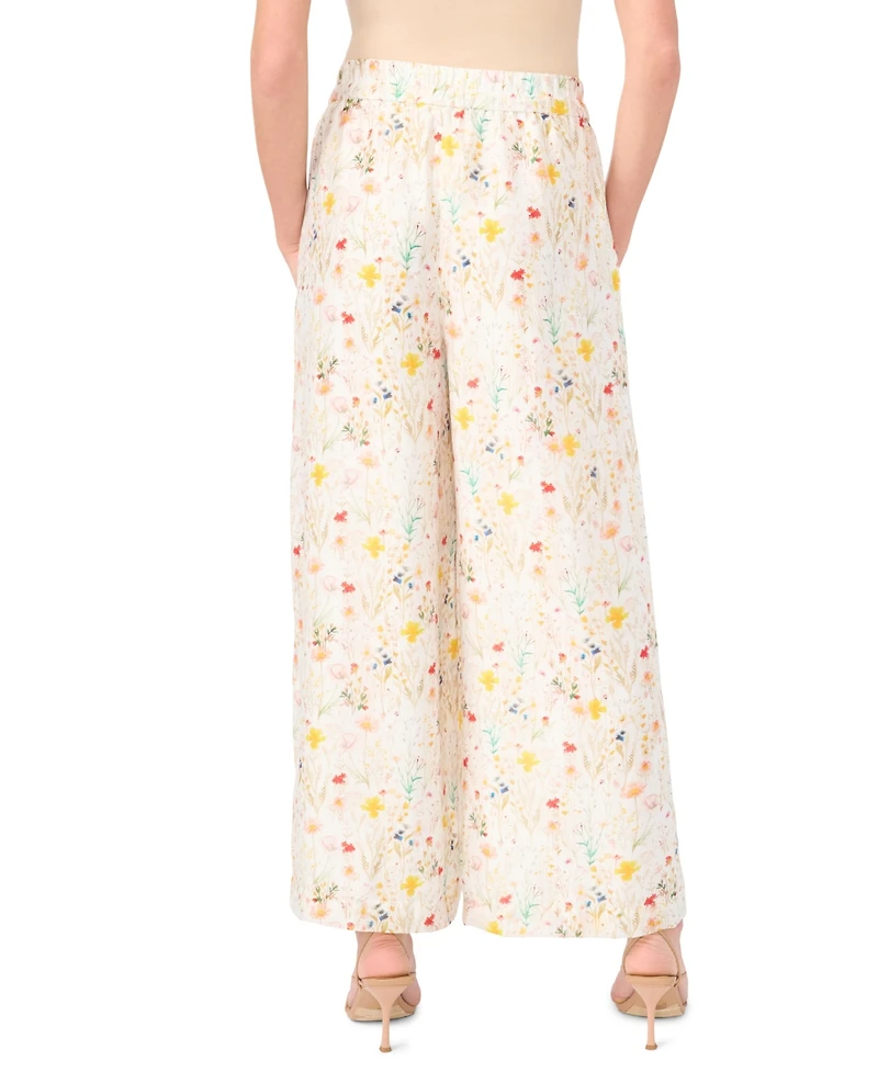 Vince Camuto Women's Mid-Rise Wide-Leg Pull On Pants