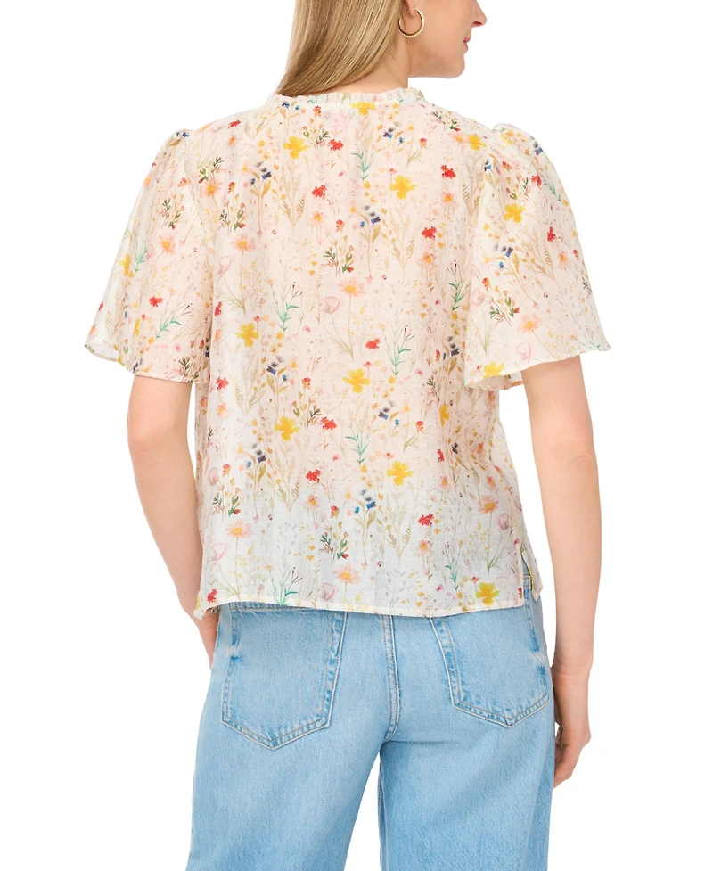 Vince Camuto Women's Short-Sleeve Crewneck Pull-On Blouse