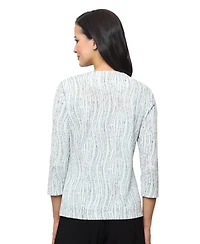 Alex Evenings Petite 3/4-Length Sleeve Jacket and Scoop Neck Top, 2-Piece Set