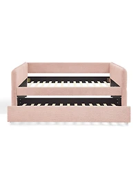 Streamdale Furniture Boucle Full Daybed With Twin Trundle Sofa Bed