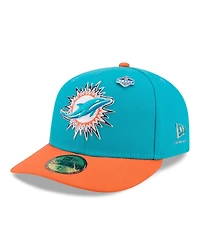 New Era Men's Aqua/Orange Miami Dolphins 2026 Nfl Draft Pre-Curved 59FIFTY Fitted Hat