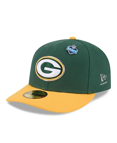 New Era Men's Green/Gold Green Bay Packers 2026 Nfl Draft Pre-Curved 59FIFTY Fitted Hat