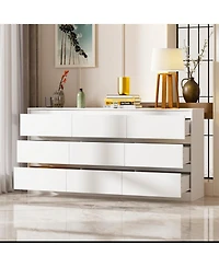 Famapy 9 Drawer Dresser for Bedroom with Deep Drawers,Dressers and Chest of Drawers Handle Free for Closet Living Room