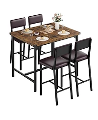 gaomon 2-Person Rustic Counter-Height Dining Table Set