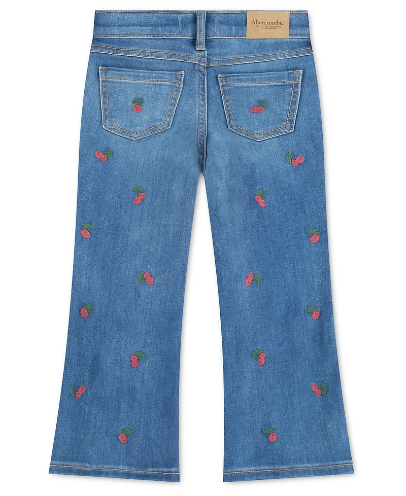 abercrombie Kids Girls' Cherry Print Flare Leg Jeans
