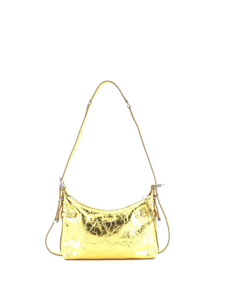 Pre-Owned Givenchy Mini Voyou Shoulder Bag Metallic Leather
