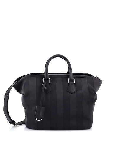 Pre-Owned Fendi Medium Frame Convertible Satchel Pequin Canvas