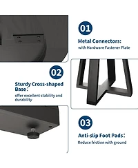 gaomon Round Dining Table for 4-6 People, Circle Kitchen Table with Cross Base, Farmhouse Wood Dinner Table for Apartment