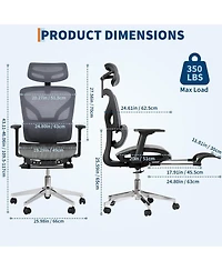 gaomon Ergonomic Office Chair with Breathable Mesh Back,High Back Support,3D Adjustable Armrests,and Smooth Rolling Wheels,Comfortable Desk Chair