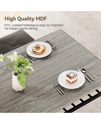 gaomon 4-Piece Dining Set with Storage Racks, Bench and Stools