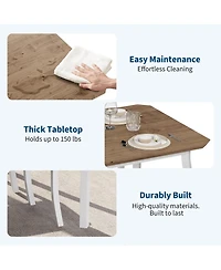 gaomon 3-Piece 2-Person Farmhouse Industrial Dining Set