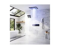 Casainc Rainfall Symphony 4-Function 12inch Dual Shower Head Pressure-Balanced Shower System with Bathtub Spout