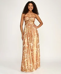 Seni & Cade Juniors' Halter Neck Long Dress