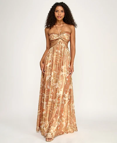 Seni & Cade Juniors' Halter Neck Long Dress