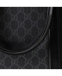 Pre-Owned Gucci Tall Convertible Tote Gg Coated Canvas and Leather