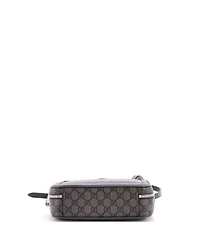 Pre-Owned Gucci Small Ophidia Zip Around Camera Crossbody Bag Gg Coated Canvas
