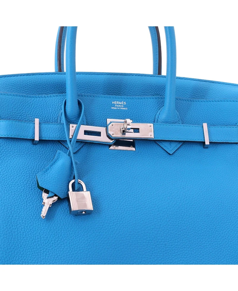 Pre-Owned HERMES Birkin 30 Handbag Verso Togo with Palladium Hardware