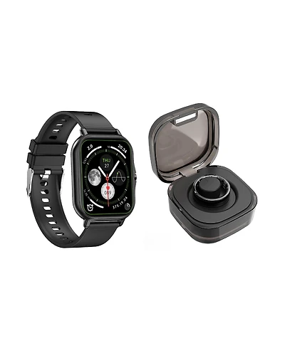 Pursonic Smart Watch and Wellness Ring Bluetooth Health-Monitoring Bundle