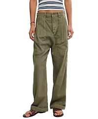 Free People Women's Clover Mid-Rise Dropped Trouser Pants