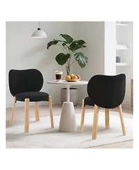 gaomon Dining Chair 2PCS Home Plush Makeup Vanity Chair for Kitchen Dining Room