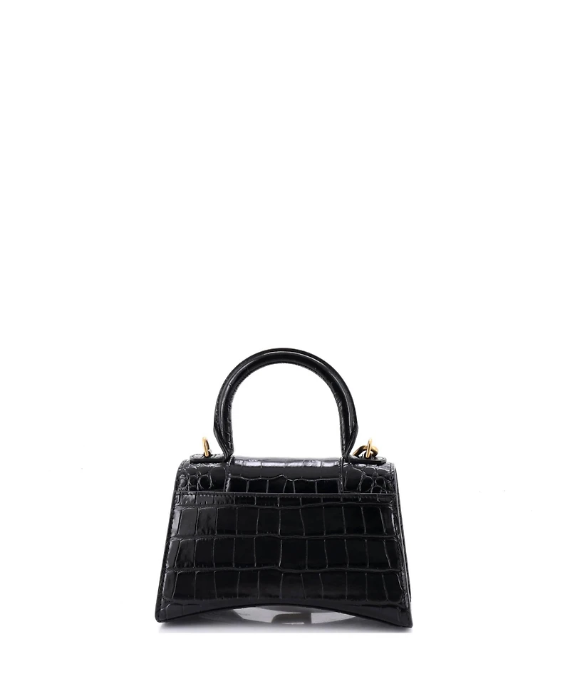 Pre-Owned Balenciaga Hourglass Top Handle Bag Embossed Leather