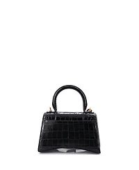 Pre-Owned Balenciaga Hourglass Top Handle Bag Embossed Leather