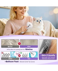 Aronkl Pet Spray Grooming Brush Self Cleaning Rechargeable Hair Removal for Dog Cat with Mist