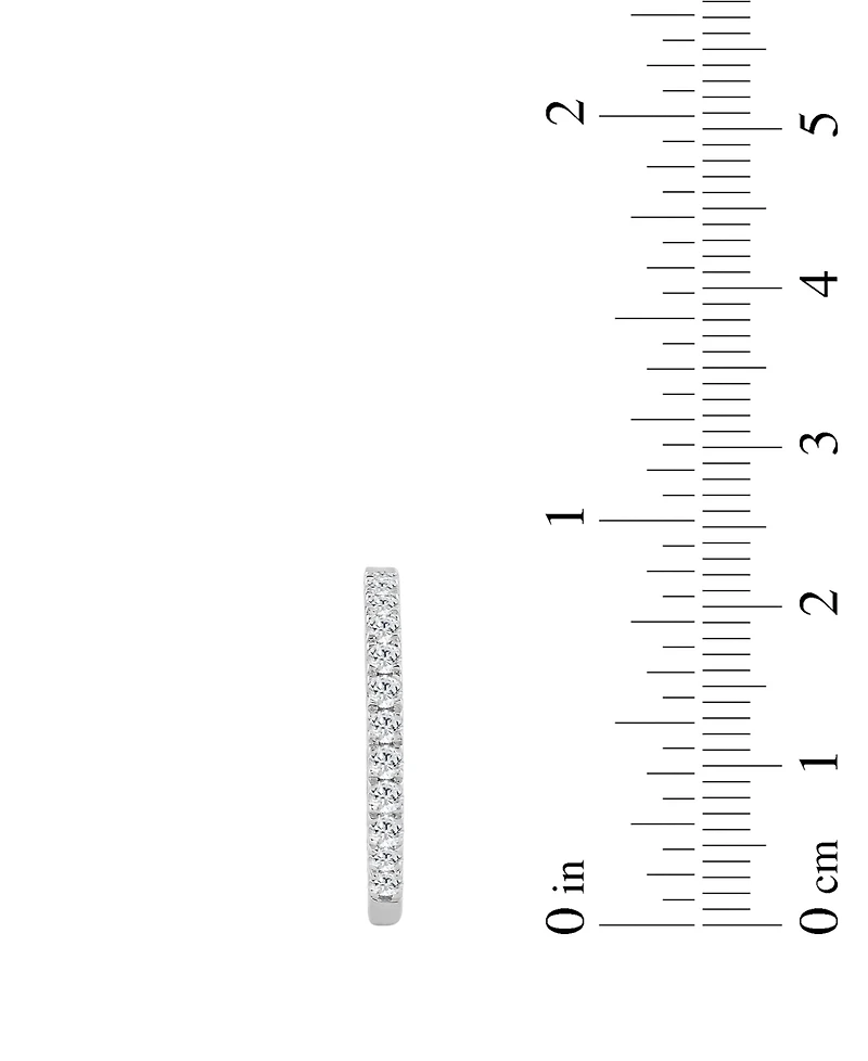 Diamond In & Out Hoop Earrings (1-1/2 ct. t.w.) in 10k White Gold