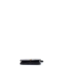 Pre-Owned Saint Laurent Classic Monogram Phone Holder Shoulder Bag Embossed Leather