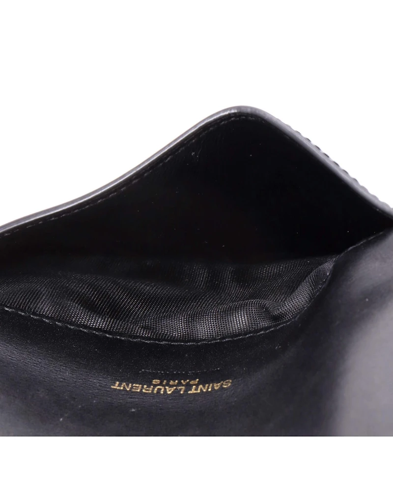 Pre-Owned Saint Laurent Bicolor Monogram Wallet Leather and Patent