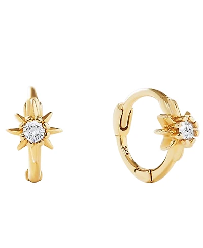 Ana Luisa Elios Sun Gold-Plated Huggie Hoop Earrings