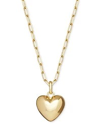 Ana Luisa Lev Puffed Gold-Plated Heart Necklace