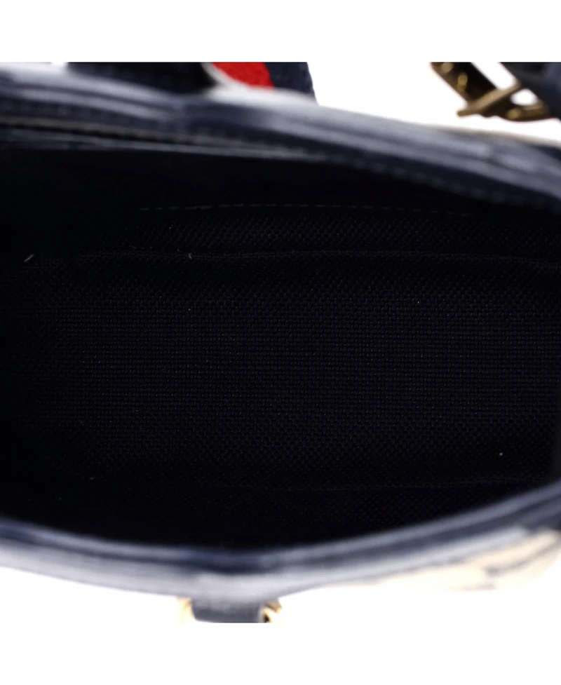 Pre-Owned Gucci Mini Bucket Bag Gg Canvas with Leather