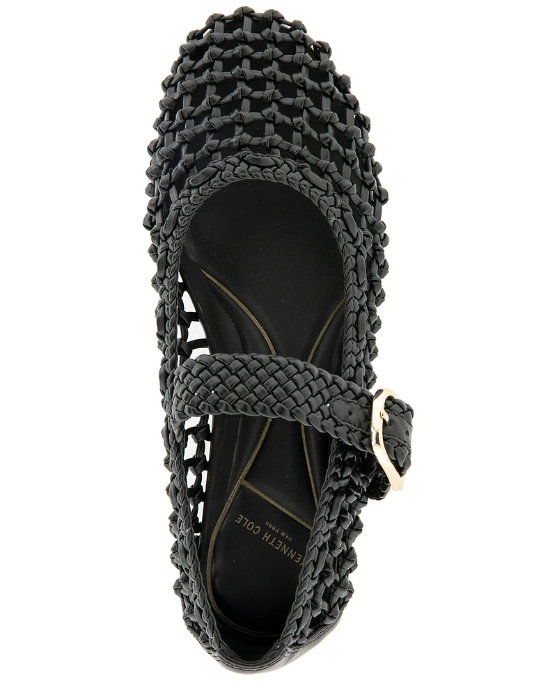 Kenneth Cole New York Women's Tessa Woven Mary Jane Ballet Flats