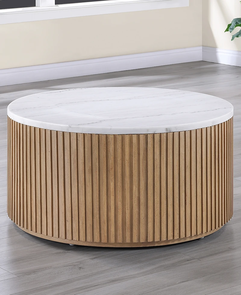 Colby 36" Marble Round Top Coffee Table