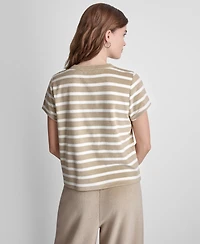 Dkny Jeans Petite Short-Sleeve Crew Neck T-Shirt