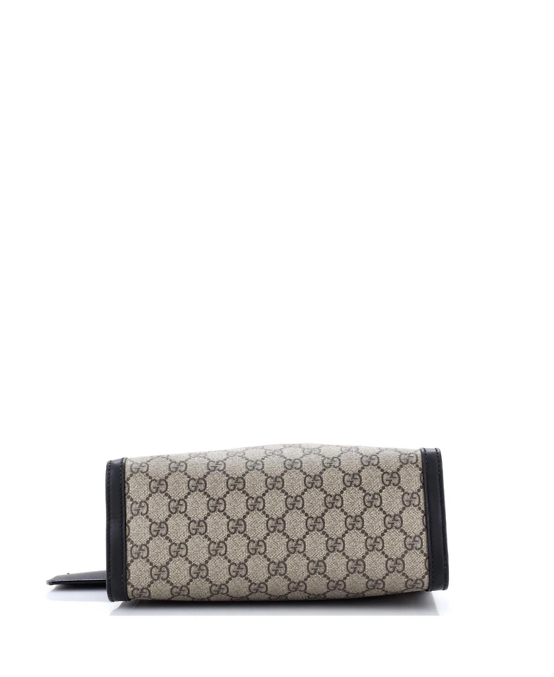 Pre-Owned Gucci Padlock Chain Tote Gg Coated Canvas with Leather