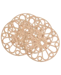 Saro Lifestyle Woven Rattan Round Placemats, Set of 4