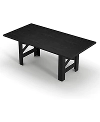 gaomon Wood Farmhouse Dining Table for 6-8, Heavy Duty Large Kitchen Table