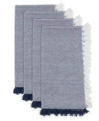 Saro Lifestyle Fringe Edge Cotton Napkins, Set of 4