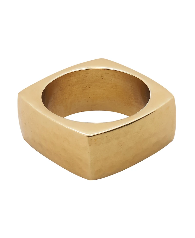 Saro Lifestyle Geometric Aluminum Napkin Rings, Set of 4