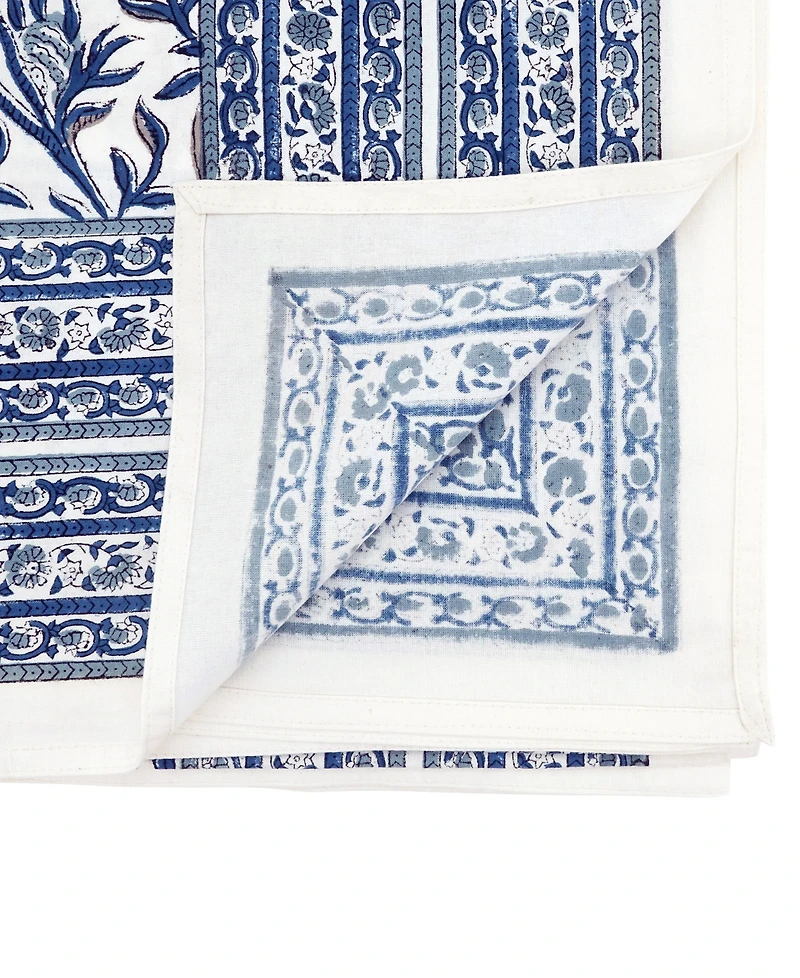 Saro Lifestyle Floral Cotton Tablecloth, 70" x 70"