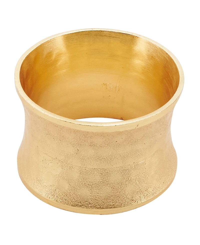 Saro Lifestyle Classic Brass Napkin Rings, Set of 4