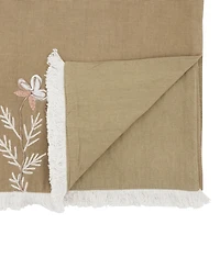 Saro Lifestyle Embroidered Meadow Table Runner, 16" x 72"