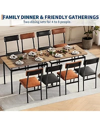 gaomon 5-Piece 4-Person Small Industrial Dining Table Set