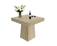 gaomon 4-Person Farmhouse Square Dining Table with Pedestal Base