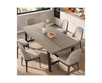 gaomon 6-8 Person Industrial Rectangular Wooden Dining Table